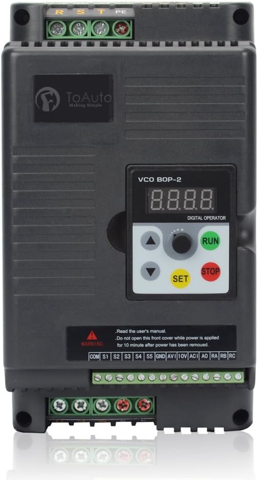 VFD 380V-440V 4KW 5.4HP Variable Frequency Drive CNC VFD Motor Drive Inverter Converter for Lathe 3 Phase Asynchronous Motor (4KW)