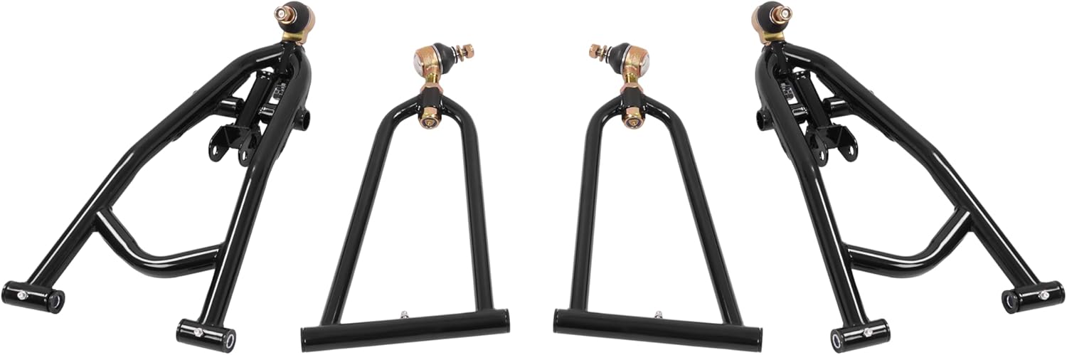 Front Upper Adjustable Extended A-Arm Kit +2+0 Compatible with Yamaha Raptor 700 Left & Right Steel