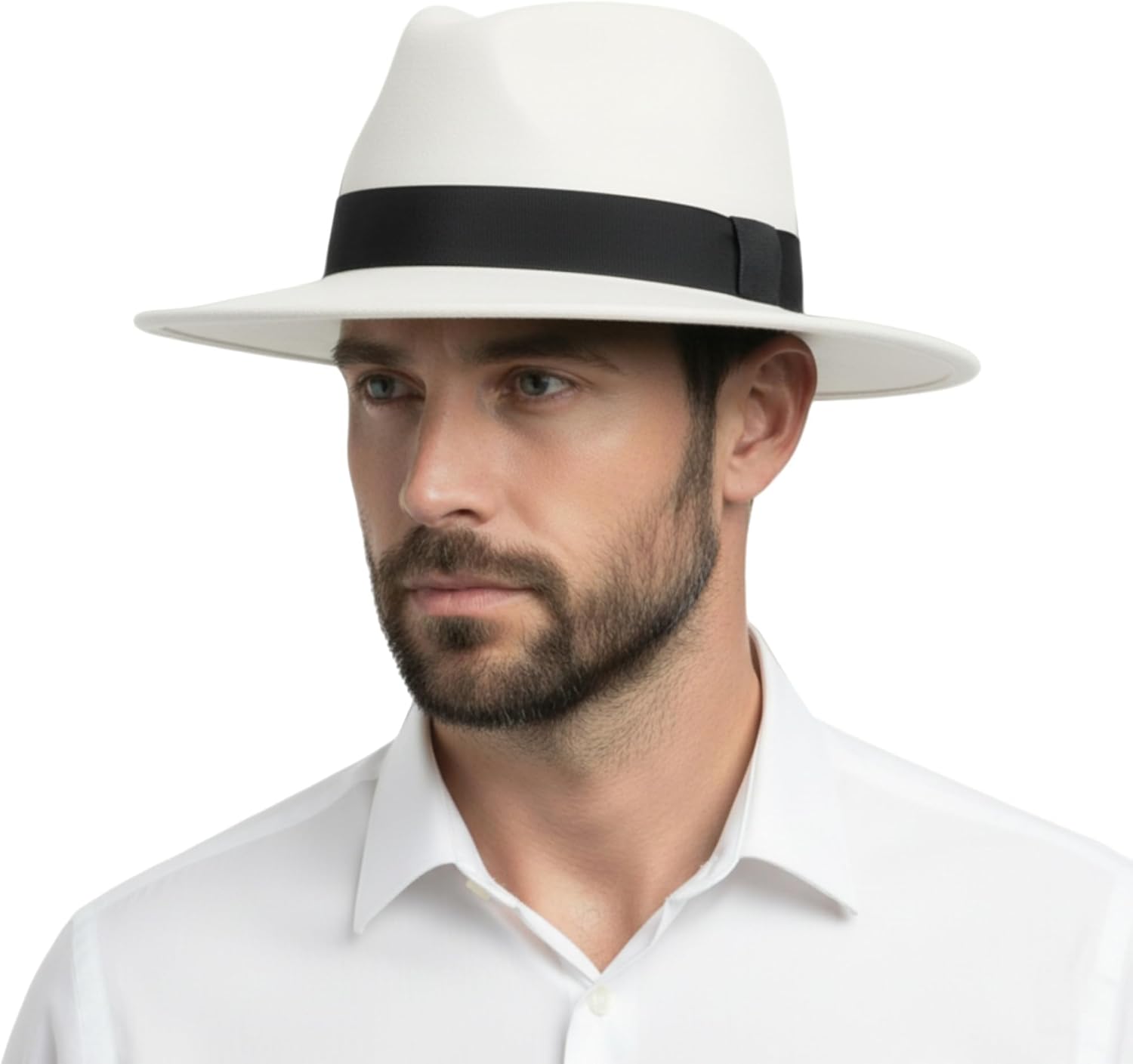 Classic Fedora Hats for Men and Women Wide Brim Felt Panama Hat Vintage 1920s Gangster Hat