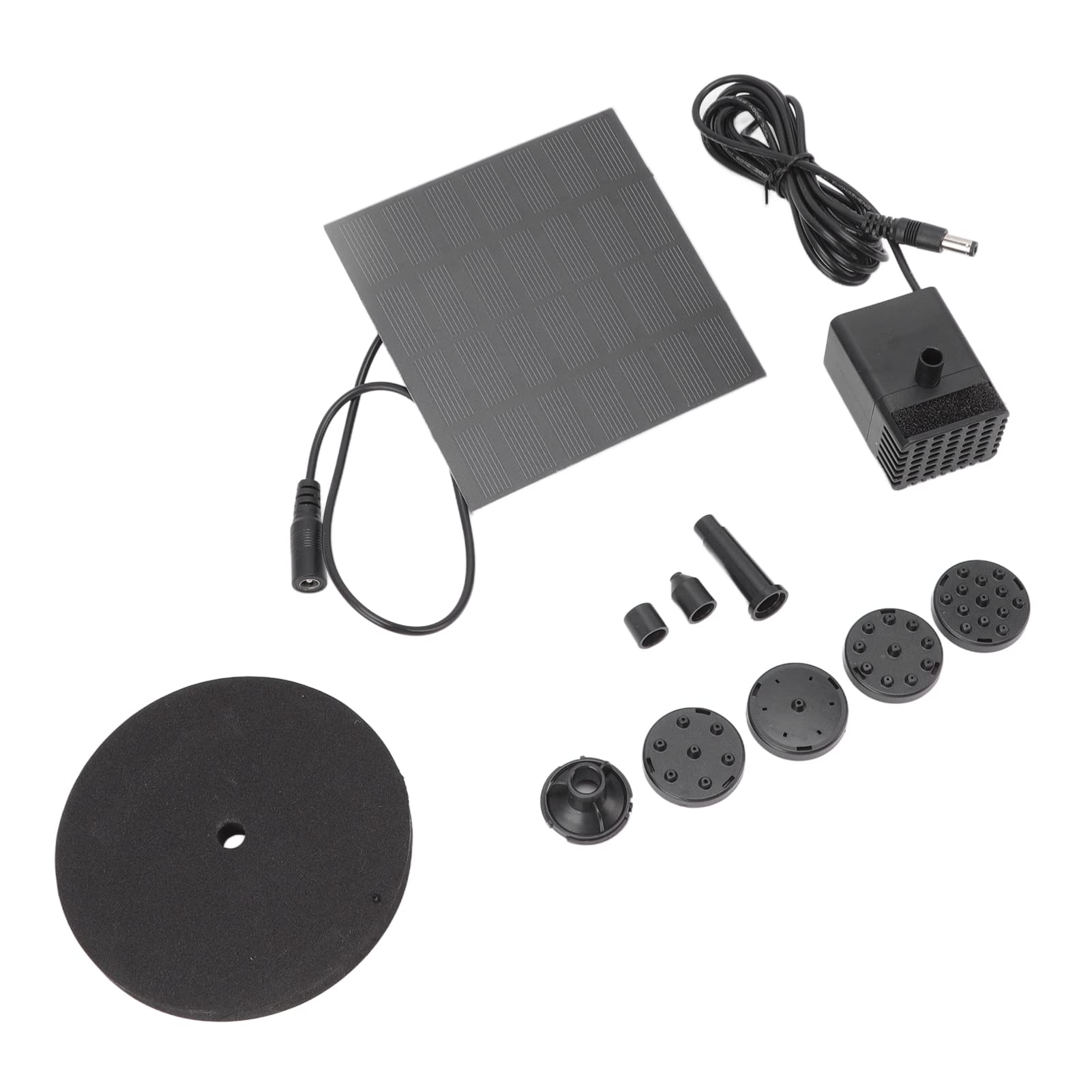 Pompe à Eau Solaire Pour Fontaine De Jardin – Kit Complet Éco Avec 6 Buses, Panneau Puissant Et Matériau ABS Robuste