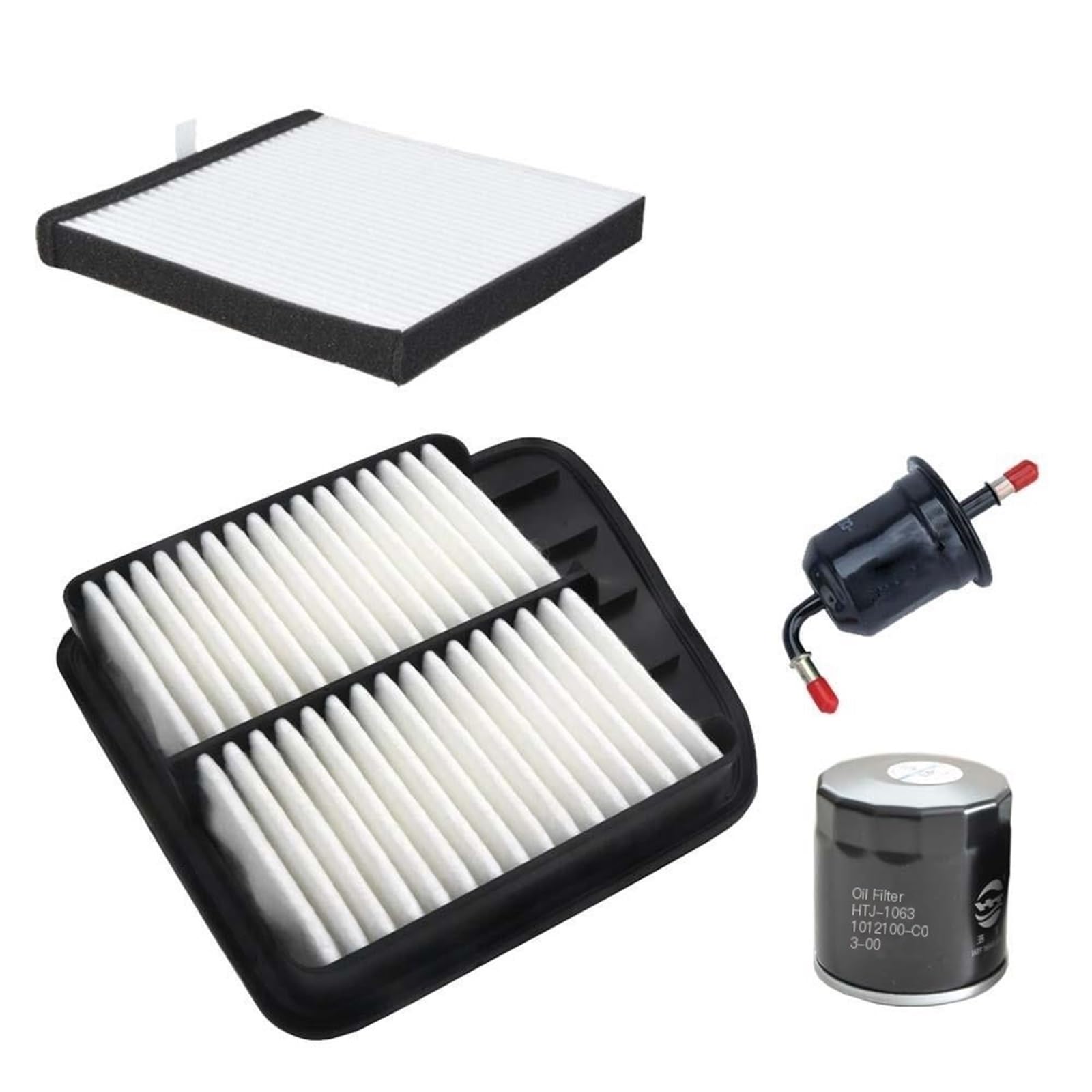 Juego De 4 Filtros Compatibles Con Dongfeng C31, C31S, C32S, C35, 1.6L, DFSK, Piezas SFG16C, Motor, Cabina, Aire Acondicionado, Combustible, Gasóleo Filtro de aire de cabina Filtro de Habitáculo Anti