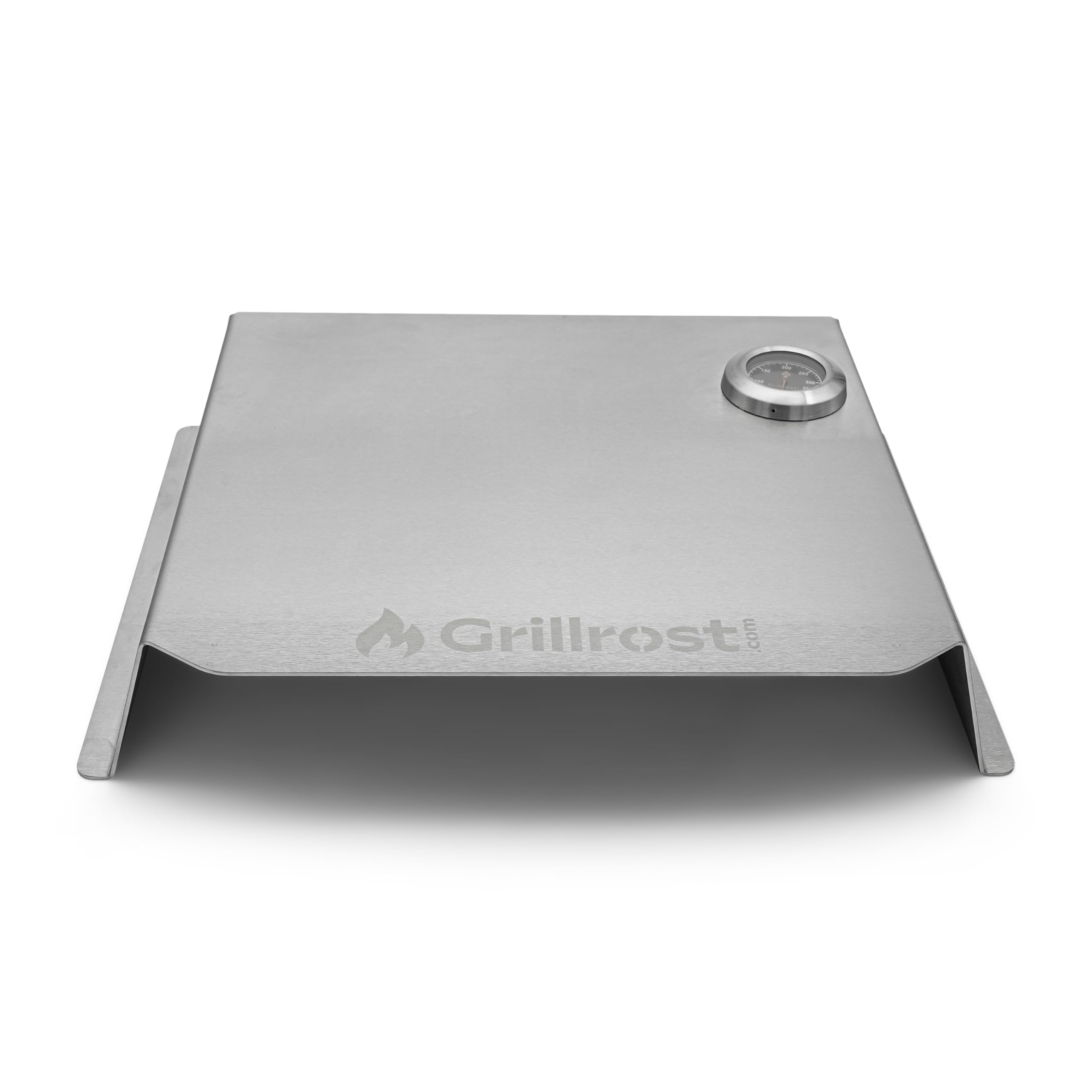 Grillrost.com Das Original: Tapa de Pizza para Barbacoa de Gas | Acero Inoxidable - Calor Superior Como en Horno de Leña