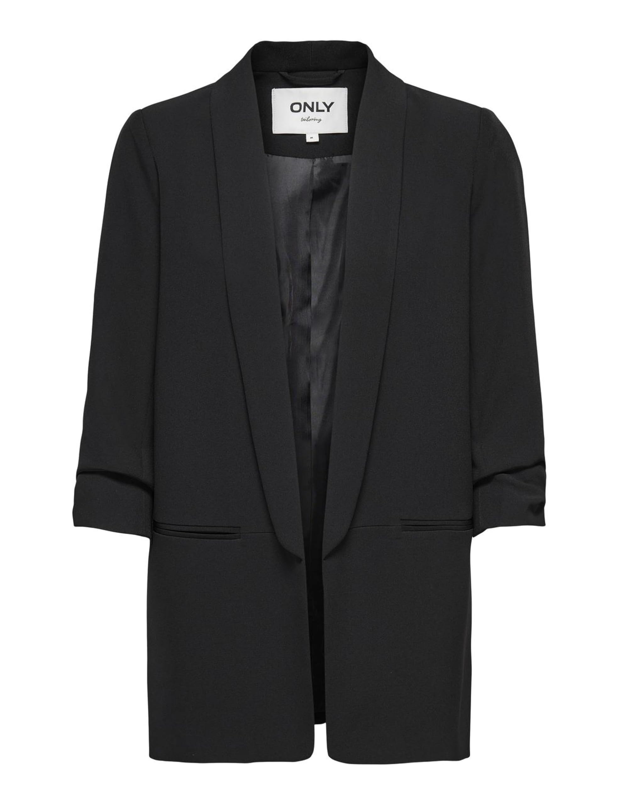 ONLY Women's Onlelly 3/4 Life Tlr Noos Blazer, Black, 14 UK
