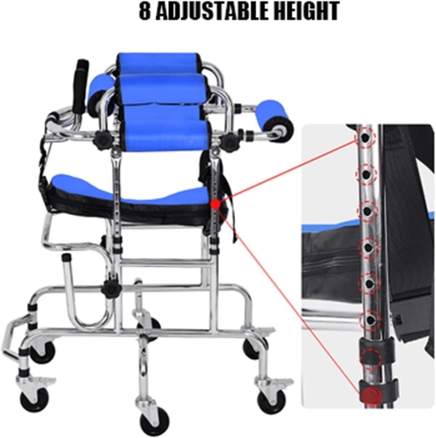 Andador Andador 6 Ruedas Andador Para Niños Parálisis Cerebral Altura Ajustable Andador Rollator Rehabilitacion Infantil