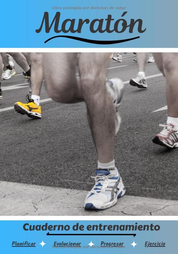 Maratón Cuaderno de entrenamiento Cuaderno de ejercicios para progresar Deporte y pasión por el Maratón Libro para niño o adulto Entrenamiento