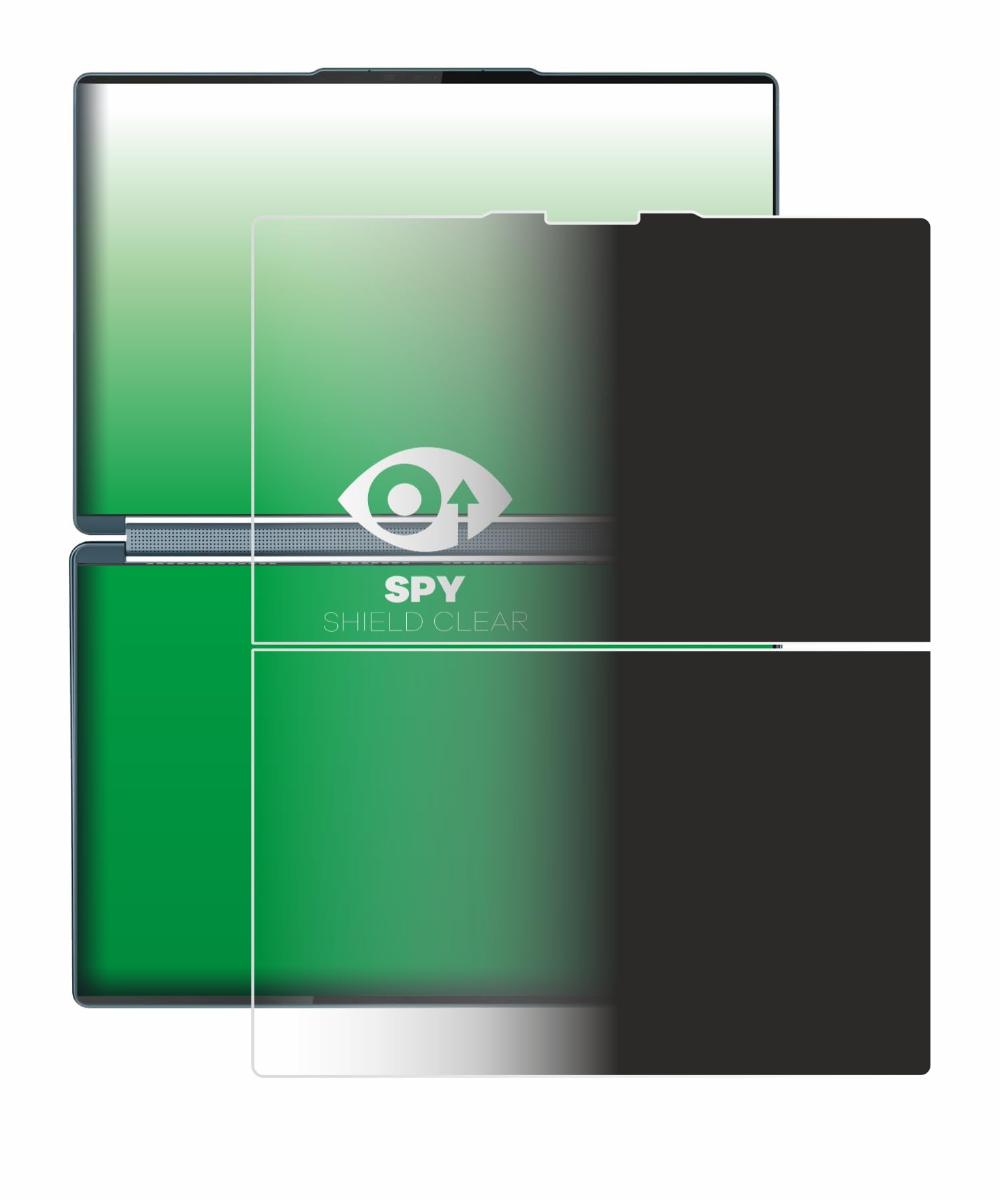 upscreen Pellicola Privacy per Lenovo Yoga Book 9i Gen 10 | , Anti-Spy Protezione Schermo Made in Germany, Anti-Spia Privacy Screen Protector Chiara