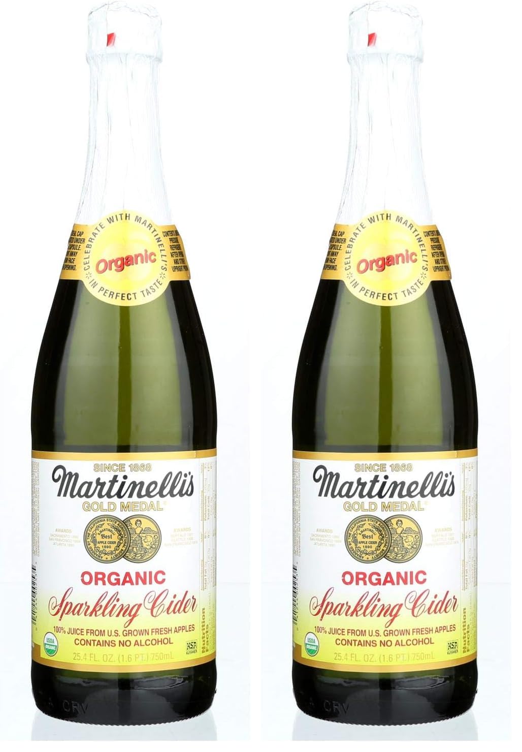 Martinelli's Organic Sparkling Apple Grape 25.4 Fl Ounce