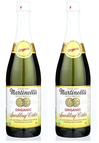Martinelli Juice Sparkling Cider organic, 25.4 oz (Pack of 2) - Cider - 25.4 Fl Oz (Pack of 2)