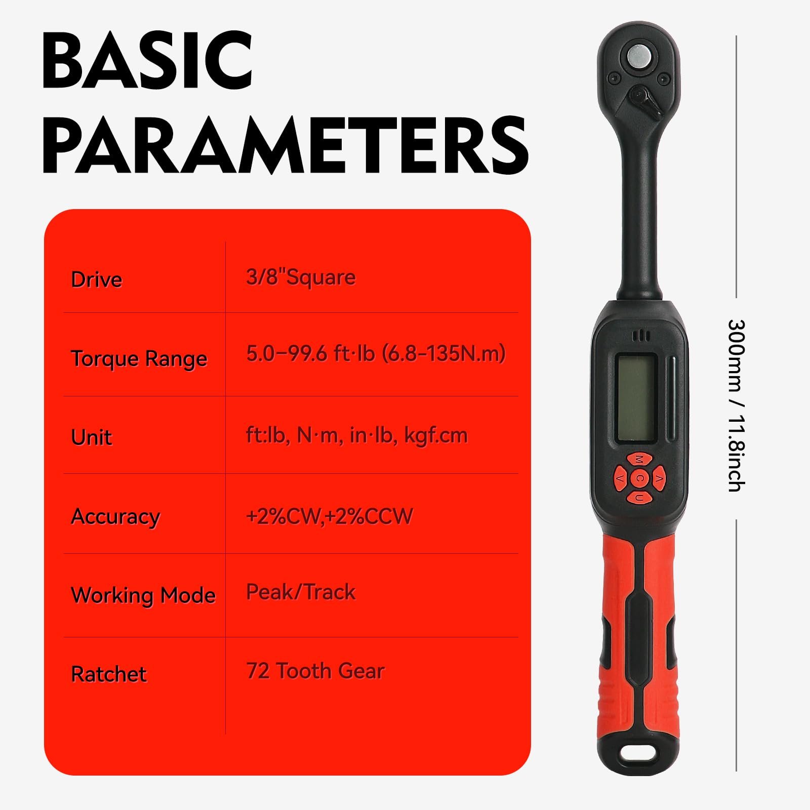 Llave dinamométrica ± 2%, juego de herramientas con mango corto, tuercas y adaptadores para coche, motocicleta y bicicleta (3 piezas) (9 piezas)