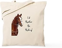 Vista 14 de CafePress Barn Stuff - Bolsa de compras de lona beige natural reutilizable para caballos