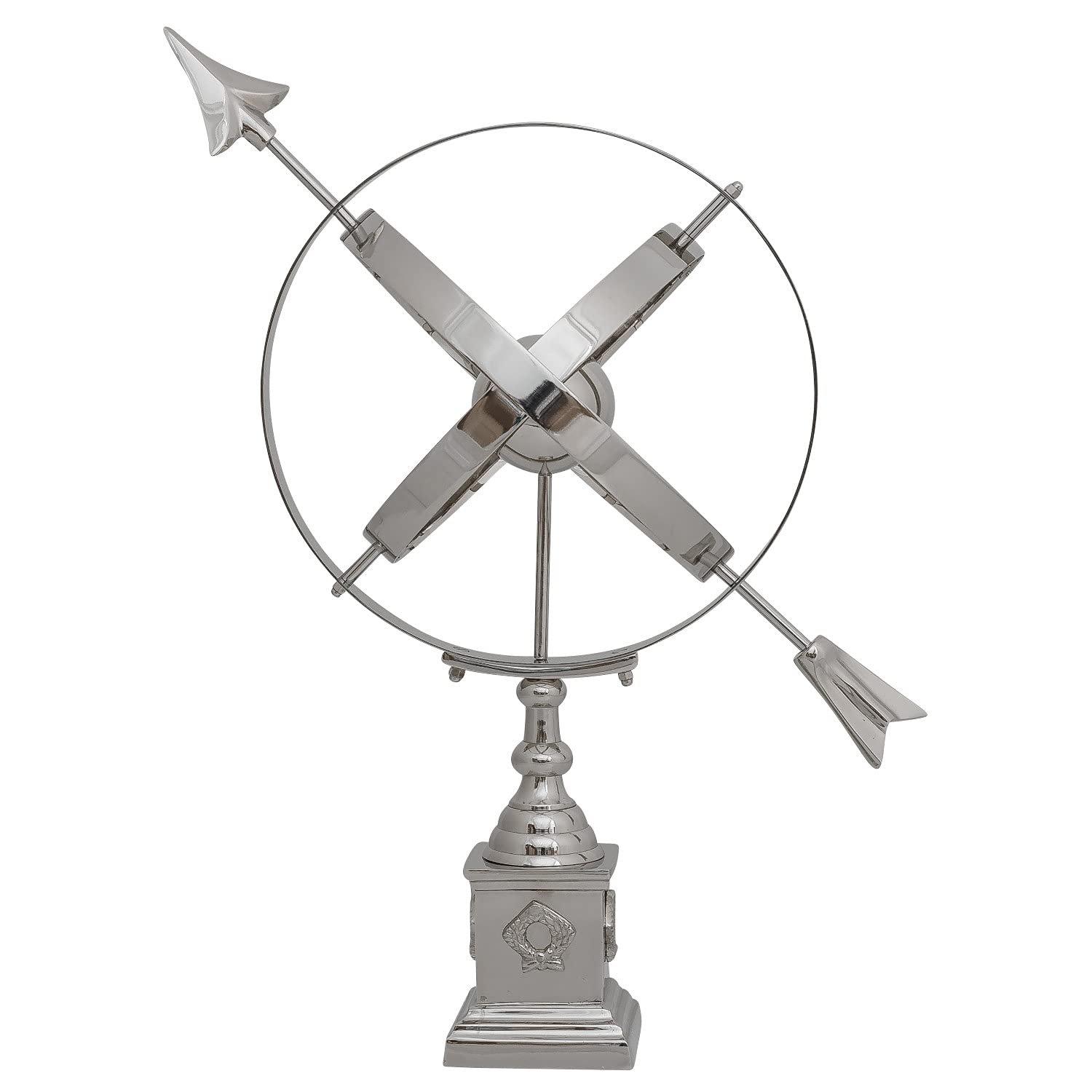 Chapado en casa del Reloj de Sol de Aluminio 59cm decoración del jardín de