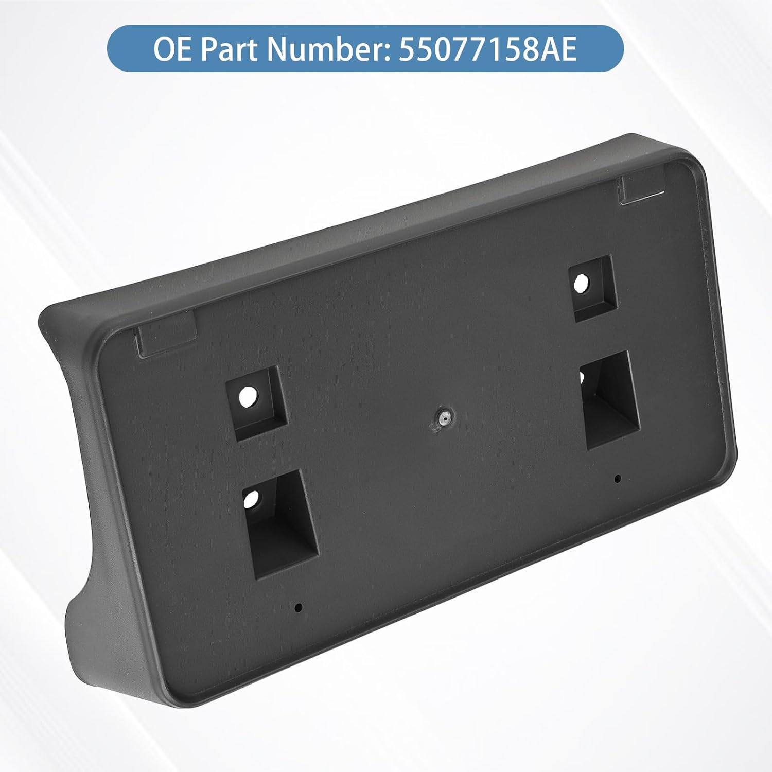 Front Bumper License Plate Frame Bracket Holder Compatible for 2004 2005 2006 2007 2008 2009 Dodge Ram 1500 2500 3500 55077158AE CH1068110