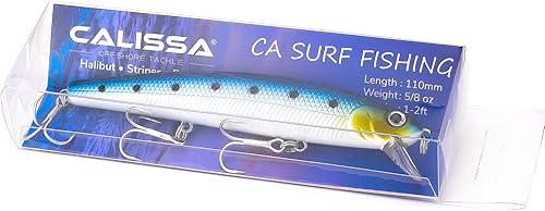 Miniatura 40 de Calissa Offshore Tackle 110mm and 140mm California Inshore Fishing - Special Jerkbait Crankbait Surf Flash Fishing Salt Pro Lure Minnow Zebra MS