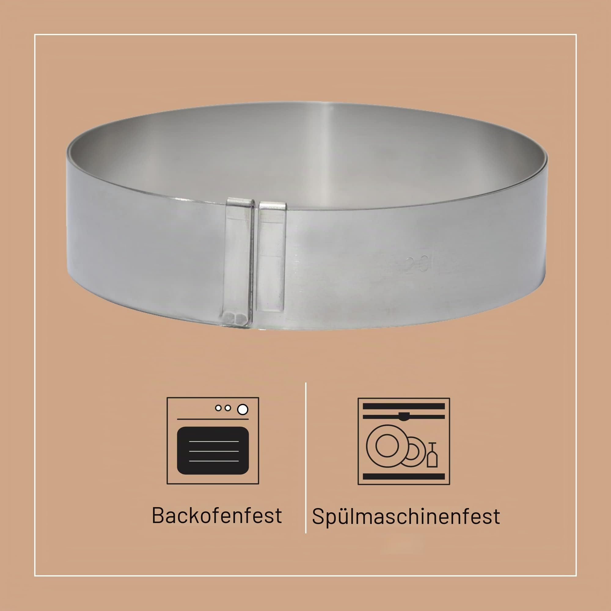 de Buyer-DEHNBARER RIESENRAHMEN AUS EDELSTAHL Ø18 BIS 36CMHT 4.5CM-18 x 35.9 x 4.4 cm-3040.01, Grau