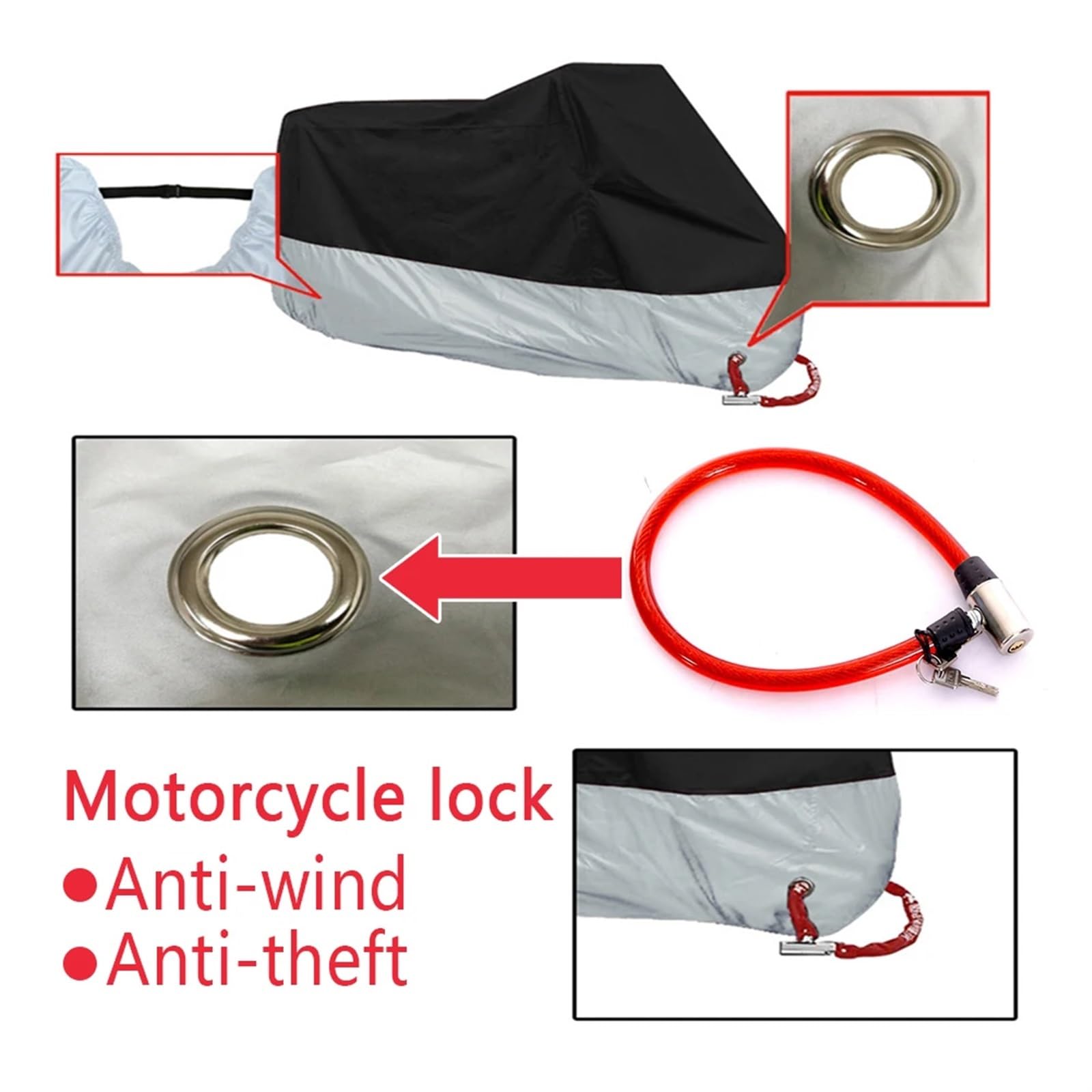 Cubre Moto Impermeable Cubierta de Motocicleta Impermeable a Prueba de Polvo protección UV Scooter 190T Cubierta de Tela Resistente al Desgaste(Orange,3XL for 2201-2300mm)