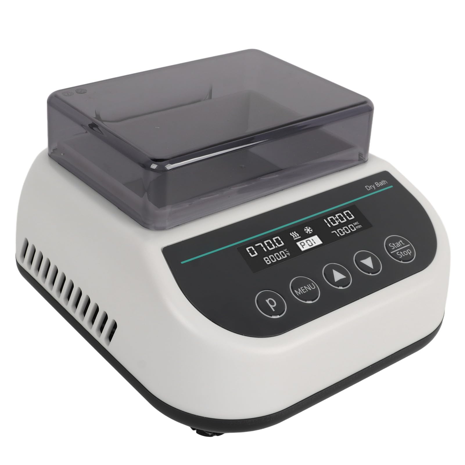 96 W Mini-Trockenbad-Inkubator mit Heiz- und Kühlfunktion, Digitaler Labor-Thermostatheizer für 0,2 Ml, 0,5 Ml, 1,5 Ml, 2 Ml Zentrifugenröhrchen, 5S-23H59min Timing-Metallmischer