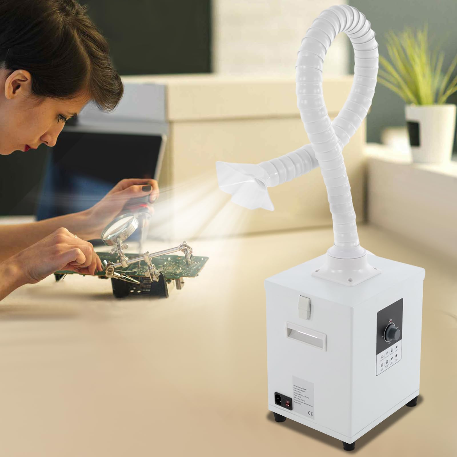 Lötrauchabsaugung Lötrauchabsorber 258m³ 150W geräuscharmes 3-stufiges Filtersystem für Lötstation Schweißarbeiten Rauchabsaugung