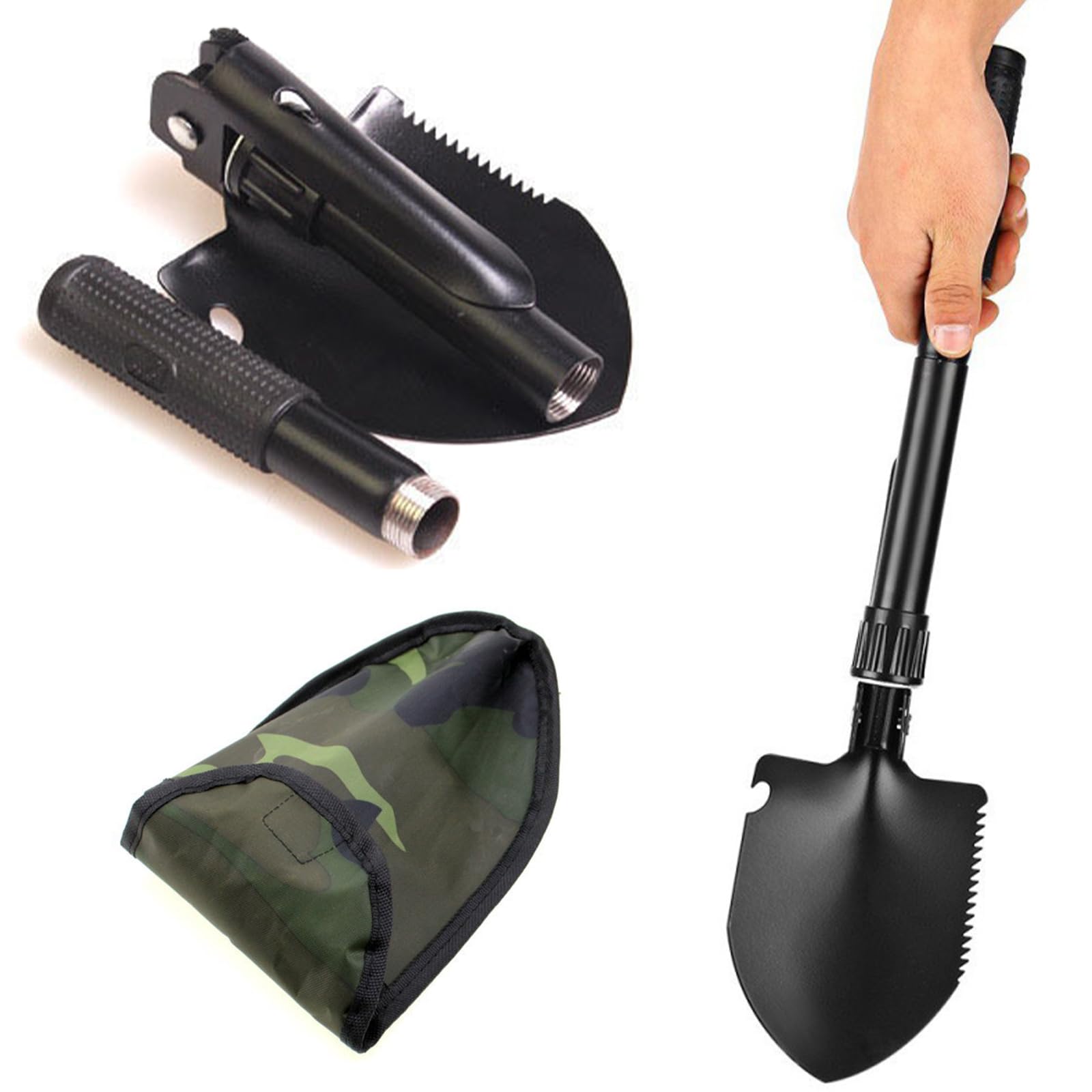 Pelle de jardin de camping multifonction, pelle pliante de survie, pelle militaire, randonnée en plein air