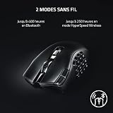 Razer Naga V2 HyperSpeed - Souris de Jeu MMO sans Fil Ergonomique (avec 19 Boutons programmables, sans Fil HyperSpeed (2,4 GHz), Bluetooth, jusqu'à 250 Heures, capteur Optique Focus Pro 30K) Noir - 3