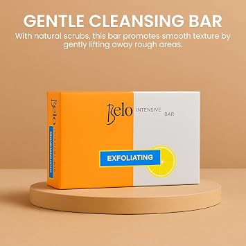Intensive Exfoliating Soap with Lemon Scrubs Gentle Cleanser Smooth Texture Glow Enhancing Skincare Bar - 65g