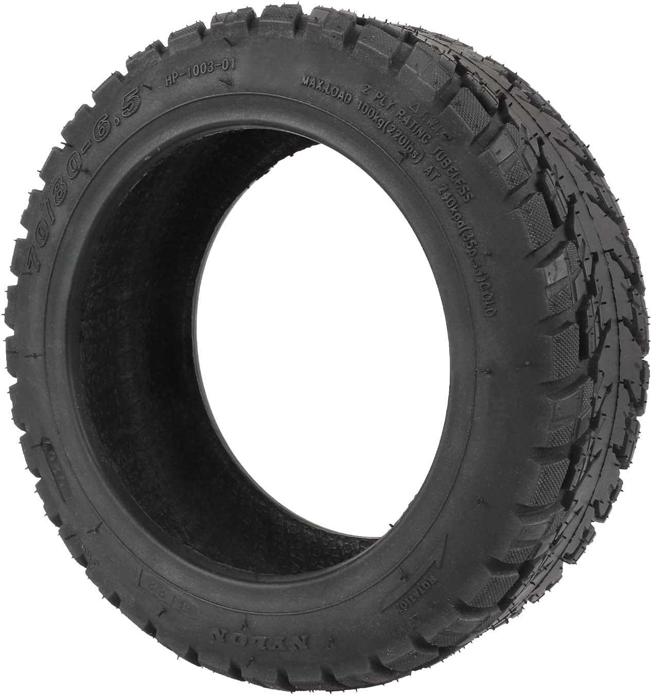 Karlak 11 Inch 70/80-6.5 Tubeless Tire Thickened Electric Scooter Off-Road Vacuum Tire -Slip & Wear-Resist