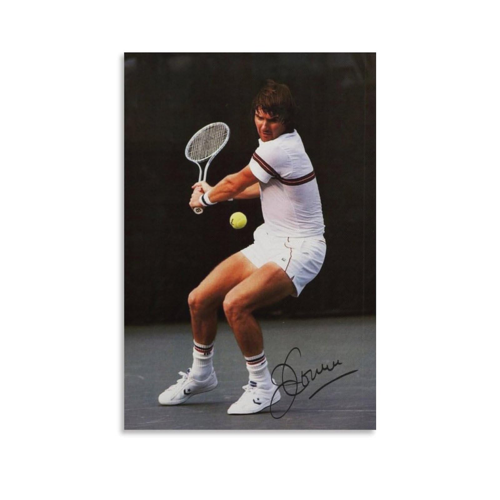 ASUIU Jimmy Connors Canvas Poster Wall Art Picture Painting Poster Canvas Print Posters Artworks Room Decor 08x12inch(20x30cm)
