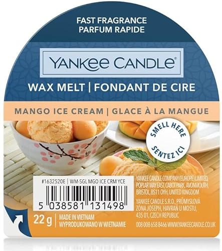 Yankee Candle Cera Da Fondere Wax Melt Mango Ice Cream Profumatori Ambiente Interni