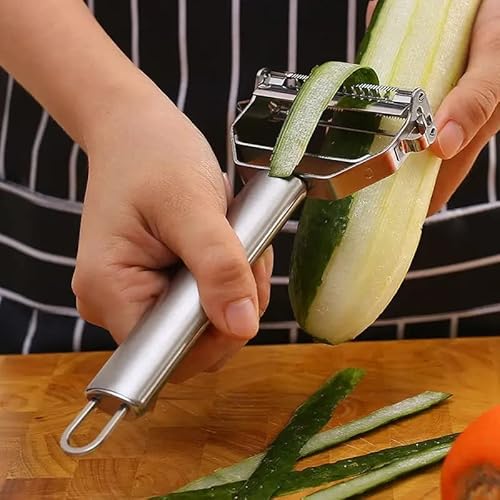 Kitchen Vegetable Peeler Stainless Steel Melon Planer Double-Head Peeler Household Multiple-Function Fruit And Vegetable Peeler #TOP2
