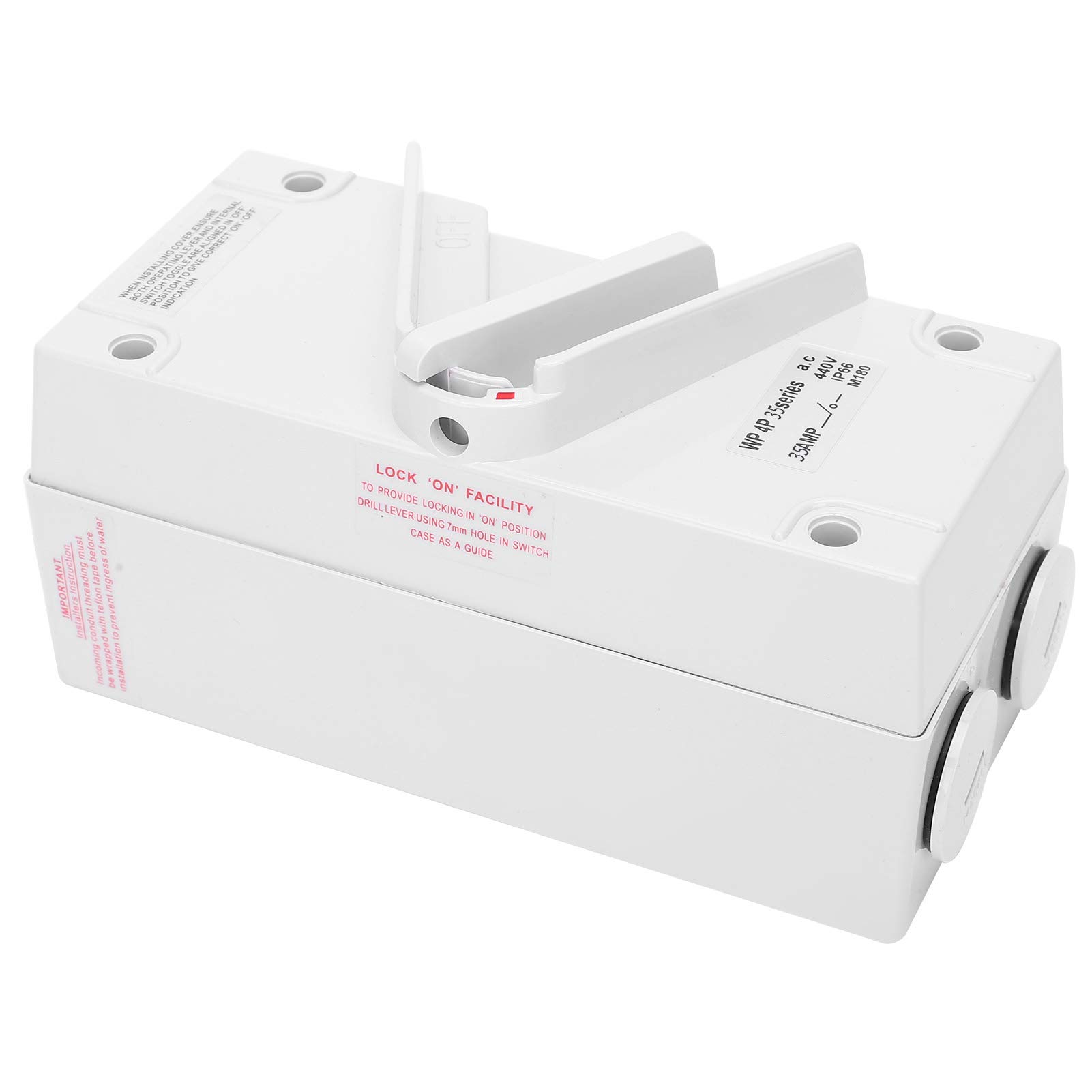 Interrupteur d'isolation étanche triphasé Domary AC440V 35A industriel - 8