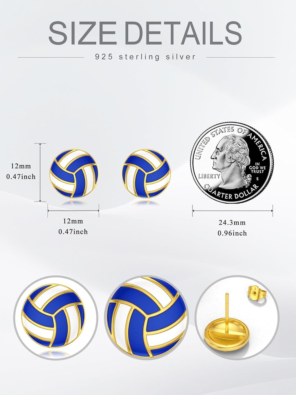 Dorunmo Stud Earrings 925 Sterling Silver Hypoallergenic Animal Stud Earrings Jewelry Gifts for Women - Image 2