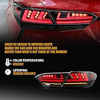 Vista 6 de Luces traseras para Toyota Camry 2018-2023 SE LE XSE XLE TRD, accesorios de 8ª generación, luces traseras AD Ver, luces traseras LED de humo, señal