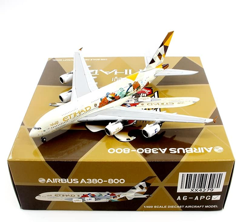 Miniatura 9 de ACE HOBBY JC Wings para Etihad Airways elige Corea del Sur para Airbus A380 A6-APG modelo preconstruido de aviones 1400