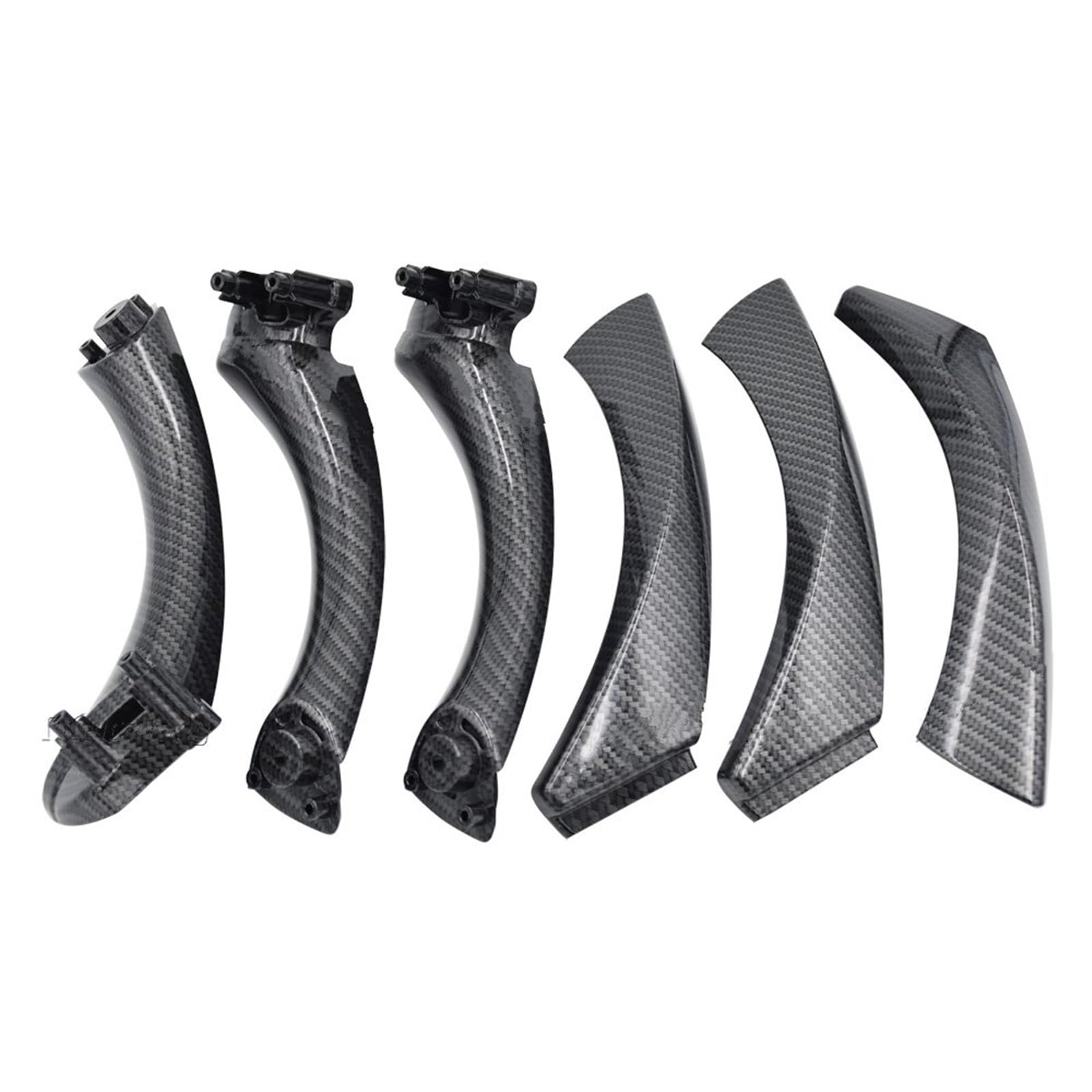 OEXRIGRU Car Interior Door Handles for BMW 3 Series E90 E91 E92 316 318 320 325 328 330 335 328i Car Inside Handle Door Panel(Carbon Fiber RHD)