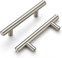 Ravinte 30 Pack 5 Inch Satin Nickel Cabinet Pulls - Stainless Steel Kitchen Drawer Handles 3 Inch Hole Center