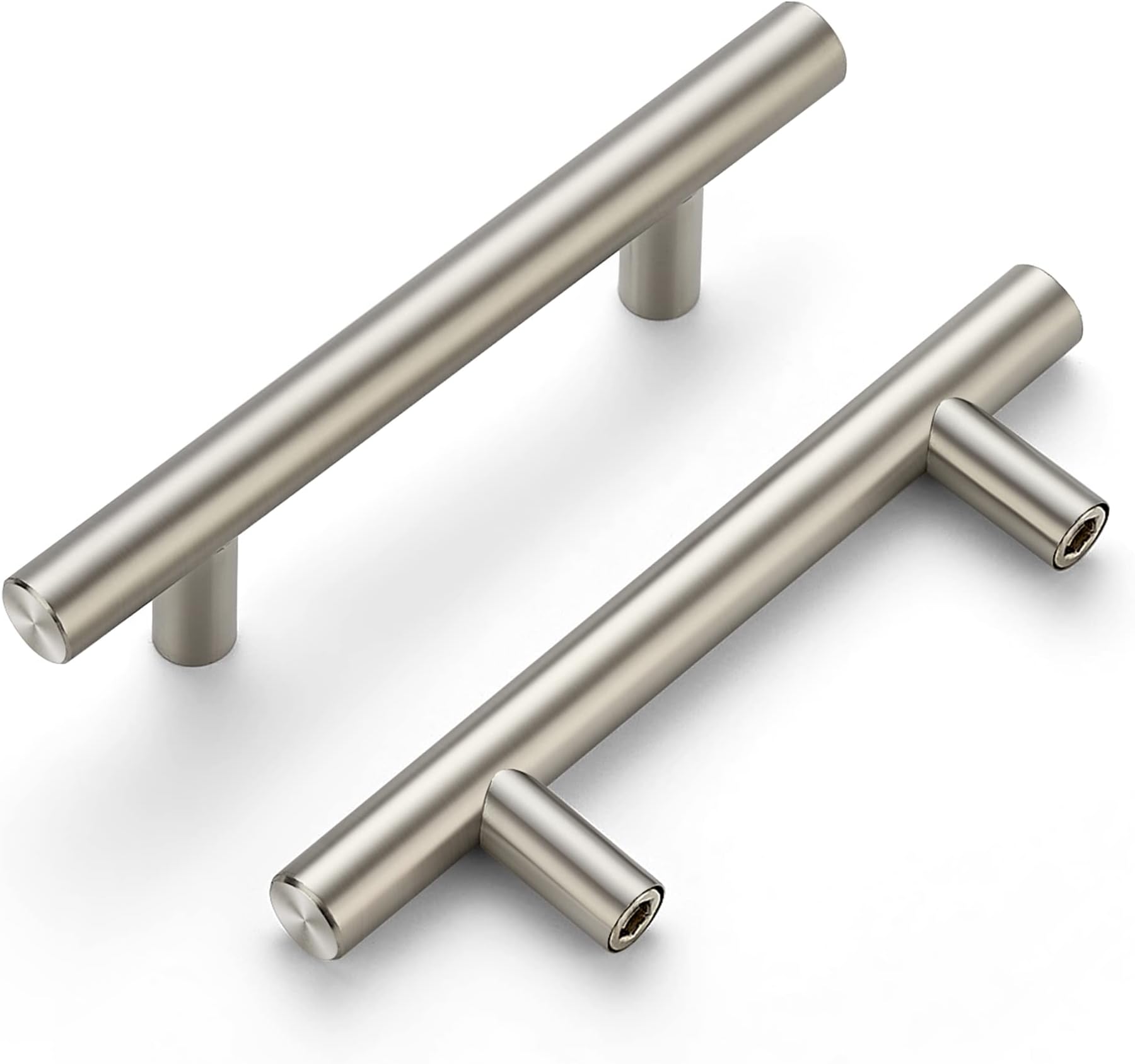 Ravinte 60 Pack 5" Cabinet Pulls Brushed Nickel Stainless Steel Kitchen Drawer Cupboard Pulls Cabinet Handles 5" Length with 3" Hole Center