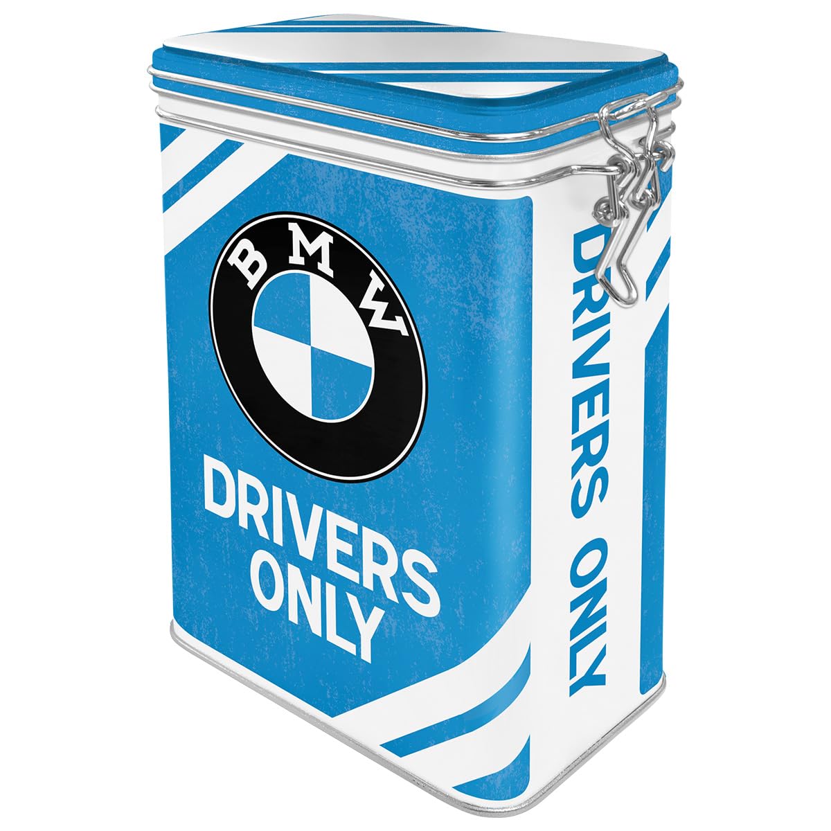 Nostalgic-Art Retro Coffee Canister 1.3 L BMW - Drivers Only - Gift Idea for BMW Accessories Fans, Original Licensed Product (OLP), Workshop Decoration in Vintage Design, Workshop Decoration in