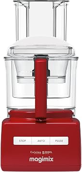 Magimix 5200XL Premium Food Processor With Citrus Press & Cold Press Juicer Accessories - 3.6L BPA-Free Bowl, Professional Quality Ultra-Sharp Blades, Quiet Energy Efficient 1100W Motor - Red