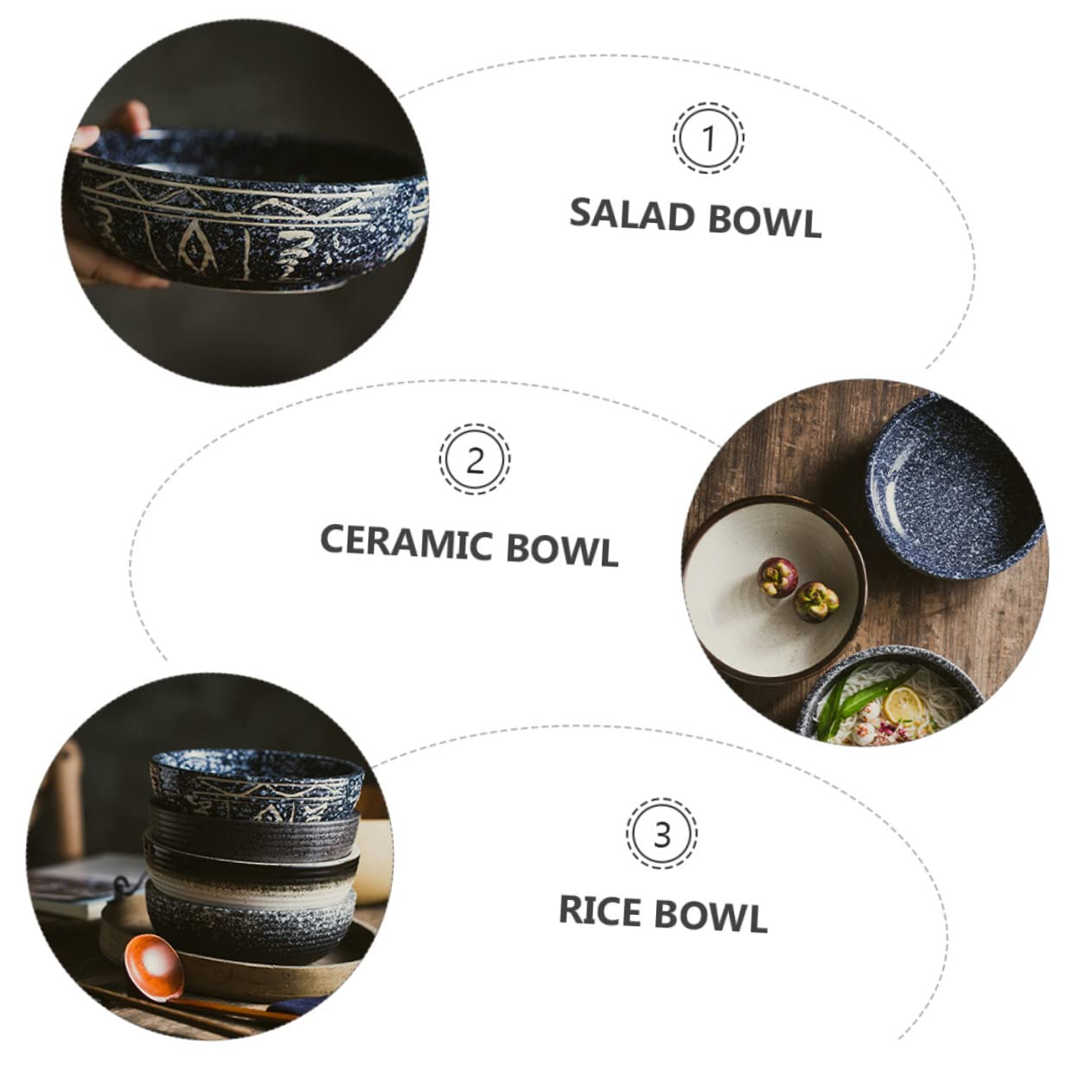 1 szt. Udon serwowanie prosty ryż tajska rodzina sałatka pojemniki na deser miska duża zastawa stołowa ceramiczna ramen dla ryb dekoracyjna przekąska jedzenie restauracja płatki domowe przystawki mieszanie kolorów