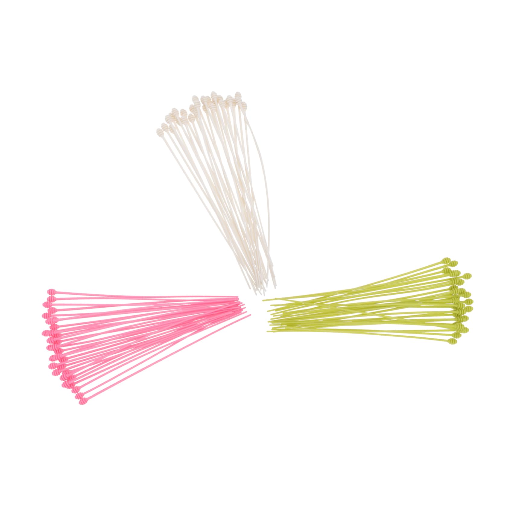 BESTYASH 3Set Perming Needles for Hairdressing Durable Hair Pins White Pink and Green Essential Tools for Curling and Styling Hair Smooth Surface for Comfortable Use