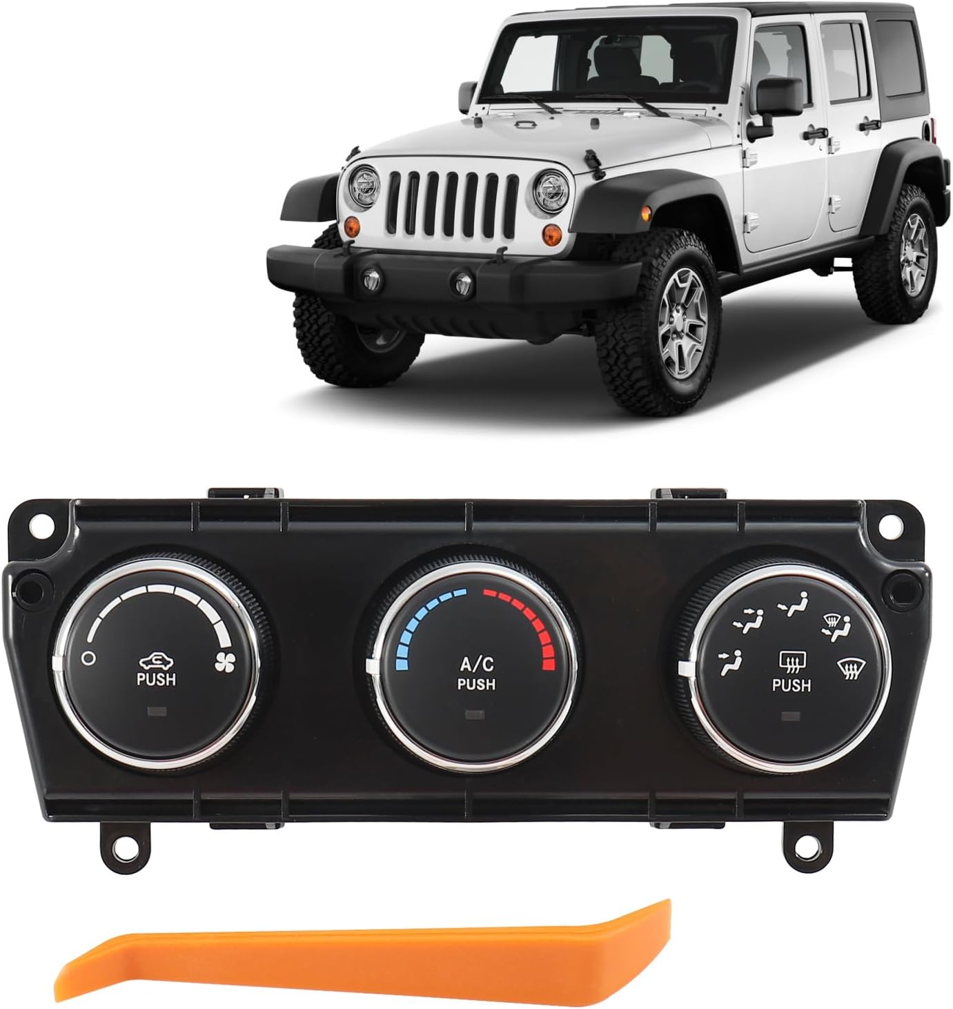 AC Climate Control Module for Jeep Wrangler JK 2014-2018 68197433AB 68197433AA HVAC Climate Control Panel