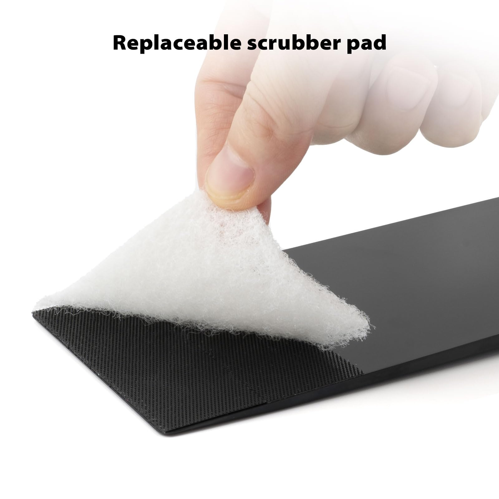 NEWISHTOOL Long Reach Mini Bulldozer Squeegee – Paddle Scrubber For Window Tint Film Installation, Windshield Cleaning, 1 Tool + 3 Scrub Pads
