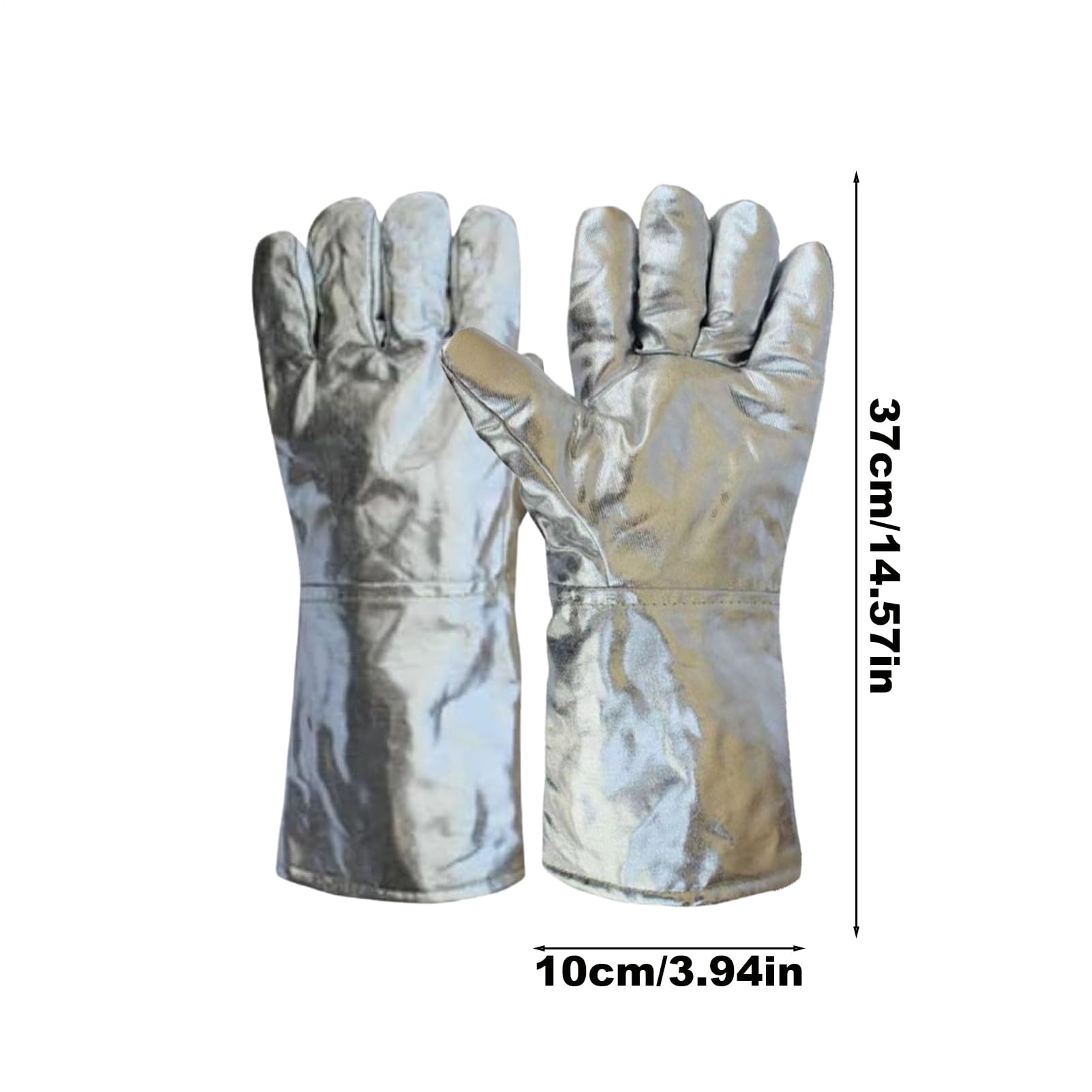 Guantes Termoaislantes,Guantes Protectores con Láminas de Aluminio para Fundición | Mitones De Seguridad Para Cocina Metalurgia Fundicion Acero Restaurante