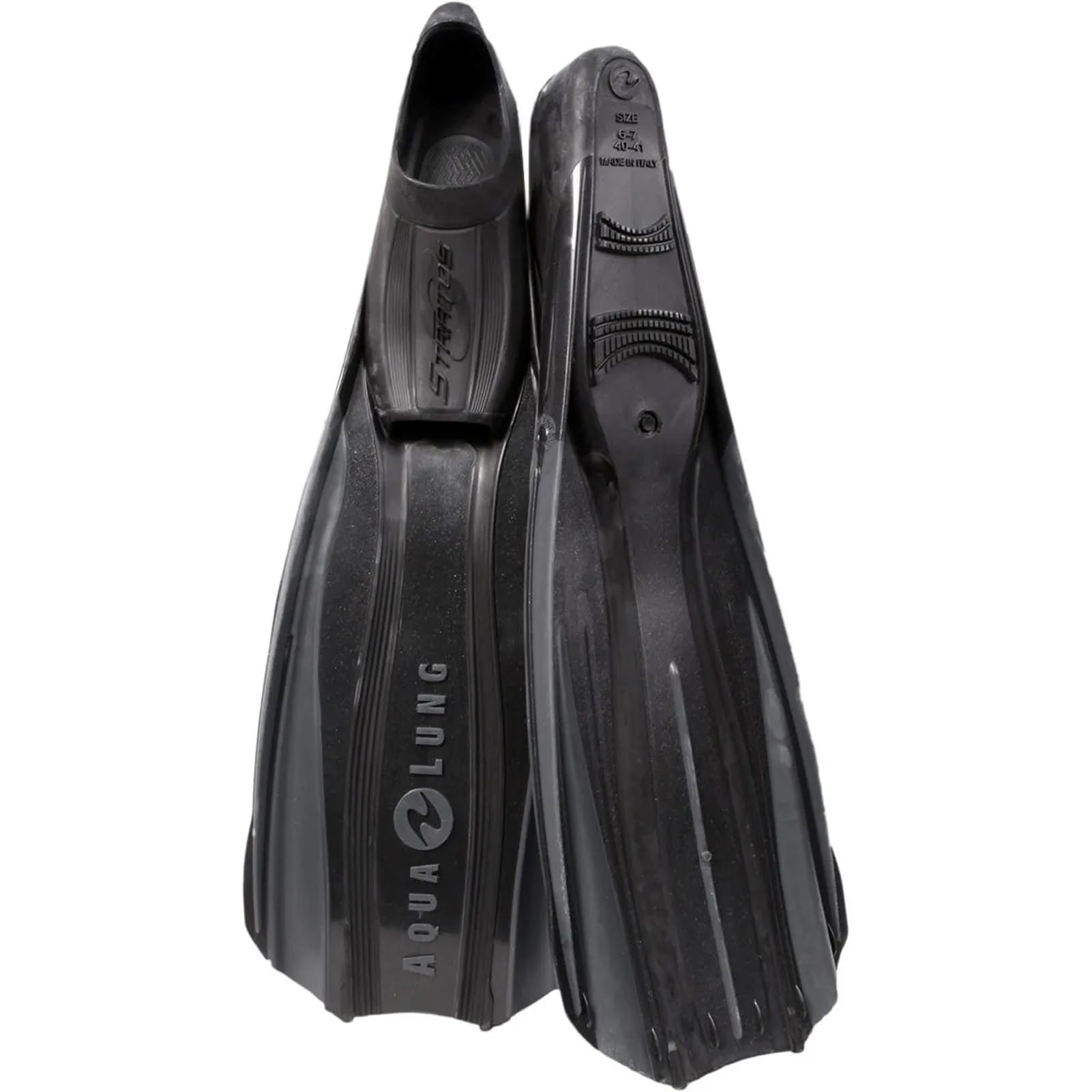 AQUALUNG Stratos 3 - Pinne Sub Unisex per Adulti, Pinne a Pedale Senza Scarpette per Le massime Prestazioni idrodinamiche, Suole grippanti, Ottima Presa, Adatte per Le Immersioni