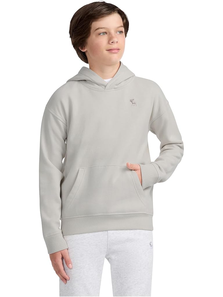 Beige Abercrombie & Fitch Essentials Fleece Hoodie (Big Kid)
