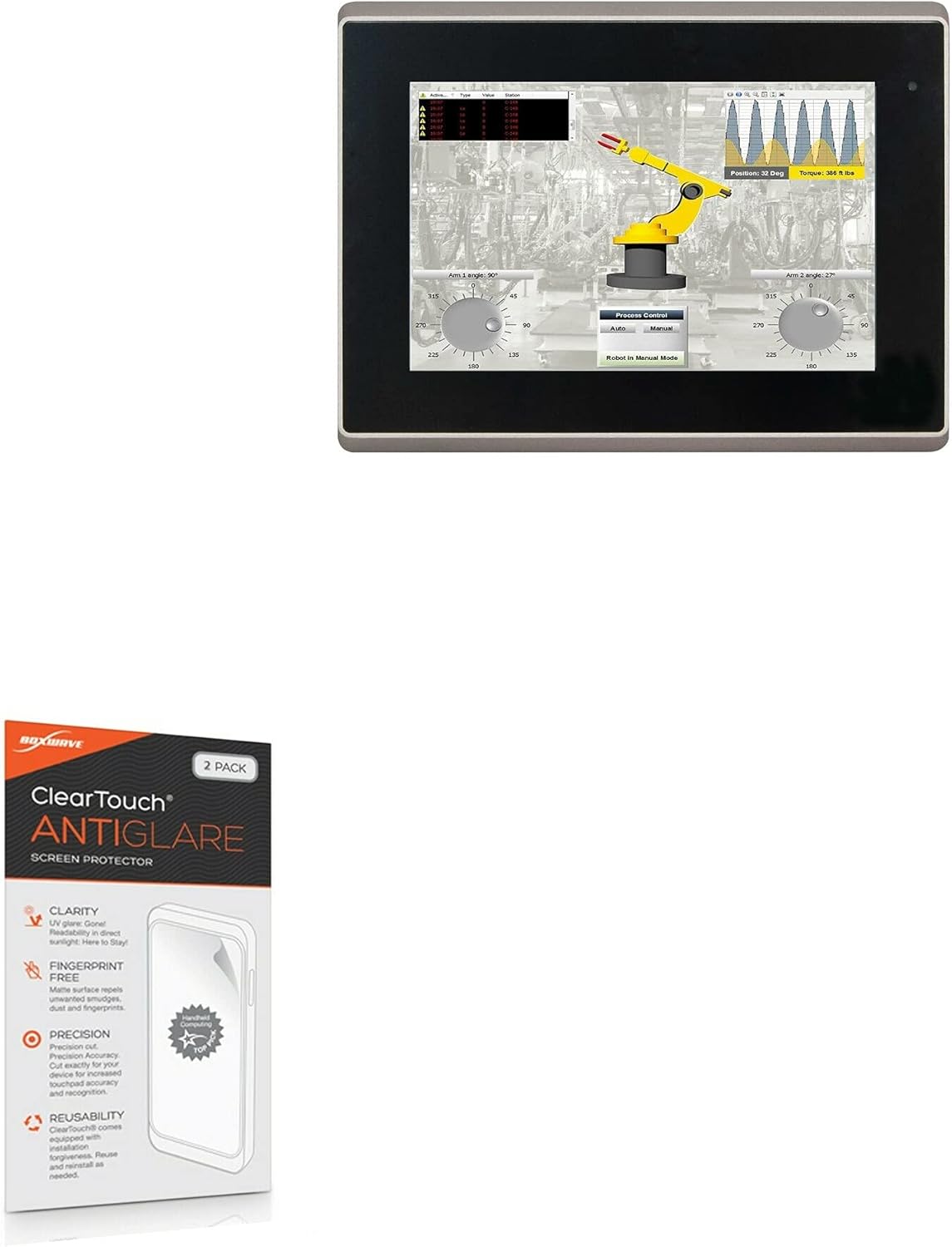 BoxWave Screen Protector Compatible with Maple Systems OMI6807A - ClearTouch Anti-Glare (2-Pack), Anti-Fingerprint Matte Film Skin