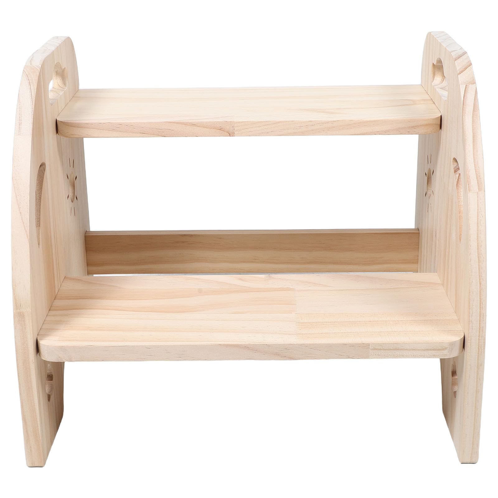 PRETYZOOM Taburete de Madera para Doble Escalón para Baño y Lavado Seguro y Resistente para Facilitar el Acceso el Hogar