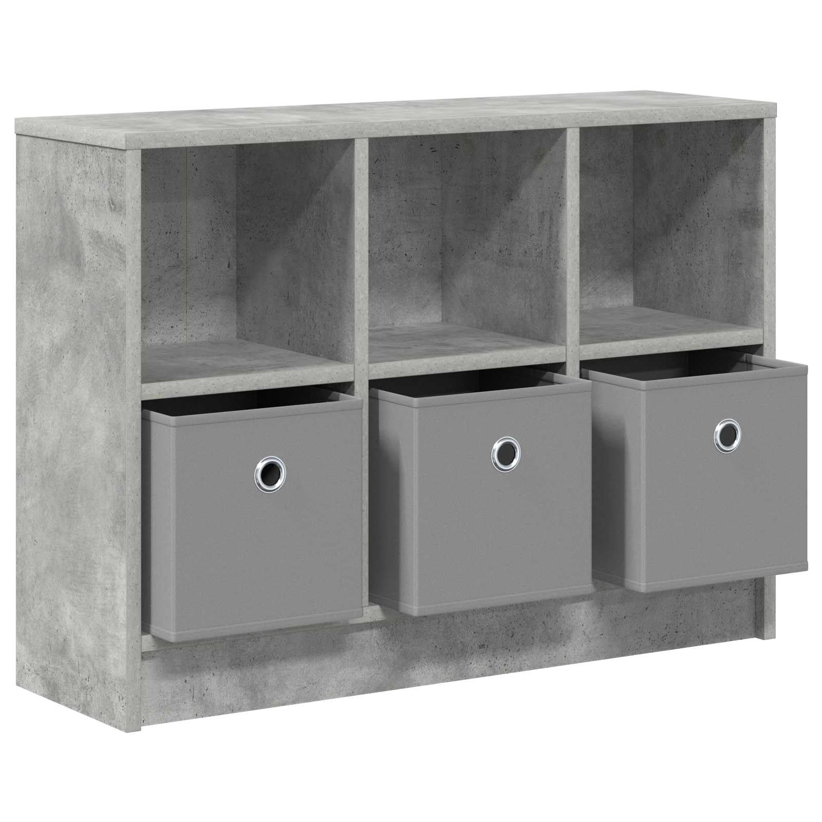 vidaXL Sideboard Betongrau 73,5 x 22,5 x 53,5 cm