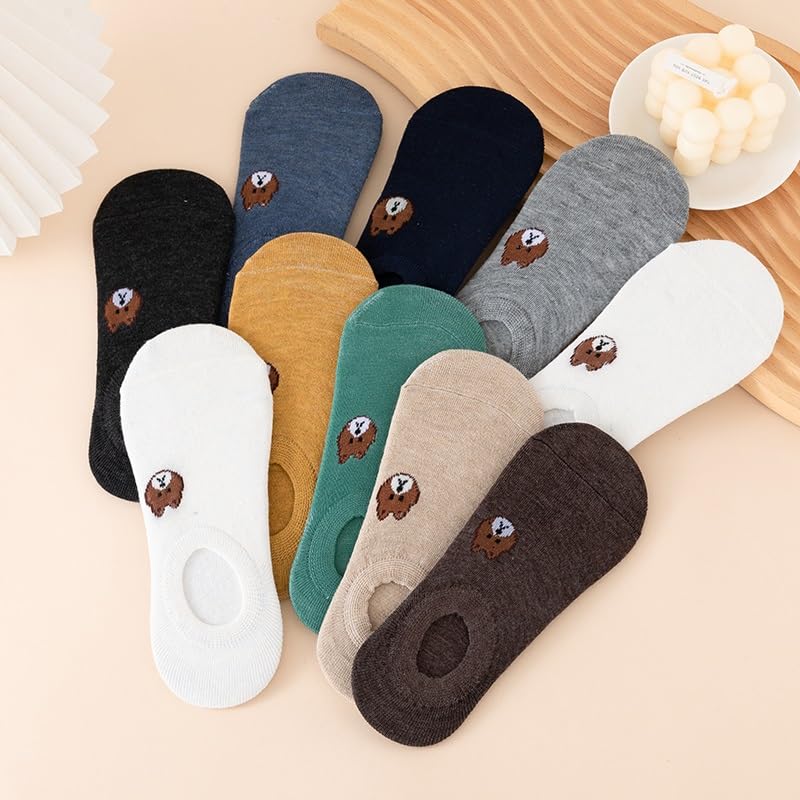 No Show Socks Women Invisible Non Slip Low Cut Casual Soft Stretchable Liner Socks 5/10 Pairs