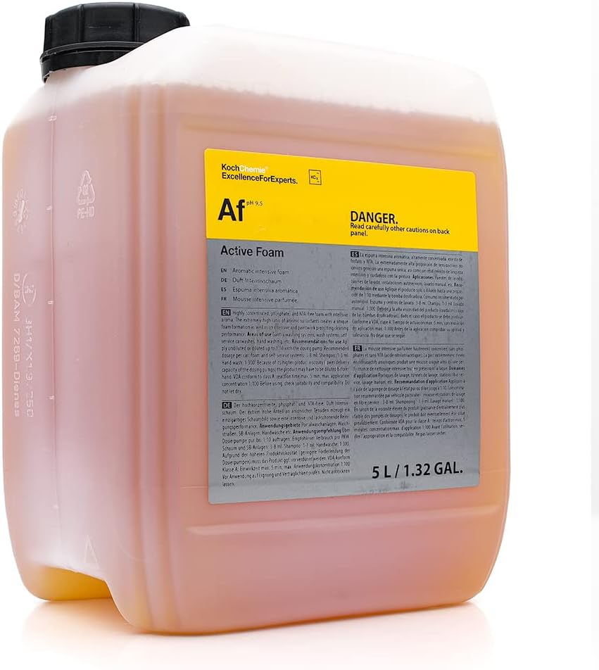 KOCHCHEMIE Koch-Chemie - Active Foam - Phosphate and NTA Free, Paintwork Protective, Unique Foam Formulation, Long Lasting Sandalwood Aroma (5 Liters)