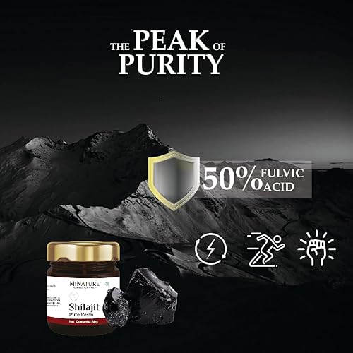 Miniatura 5 de minature Resina Shilajit pura  Shilajit de origen natural  2.12 oz (1.93 fl oz)  Contiene cuchara  Más de 80 minerales, aminoácidos  Fuente natural